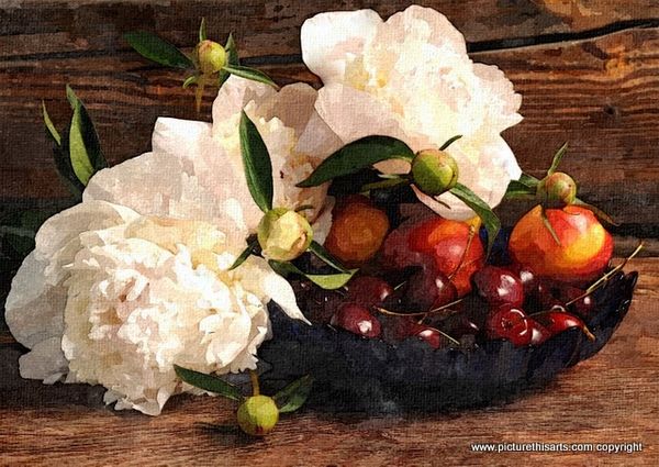 No 34. Cherry dish flower display.