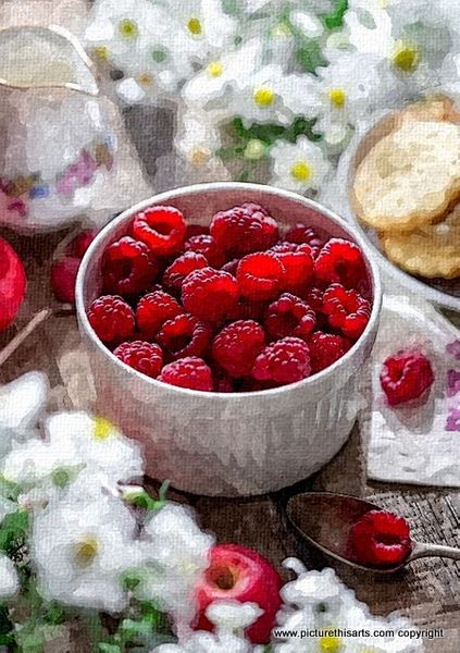 No 40. Small bowl of raspberry's.
