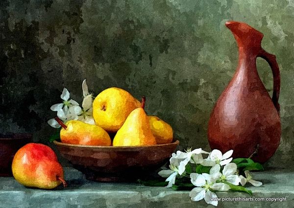 No 60. Five pears and jug.
