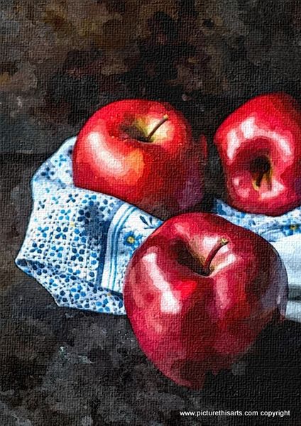 No 64.Three red apple's.