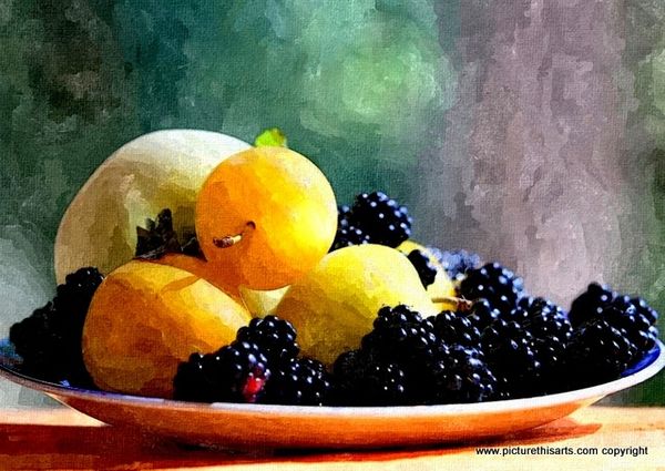 No 77. Tray of black berries.