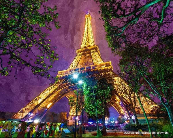 No 16. The Eiffel Tower all lit up.