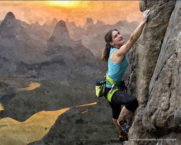 No 5. The female climber.