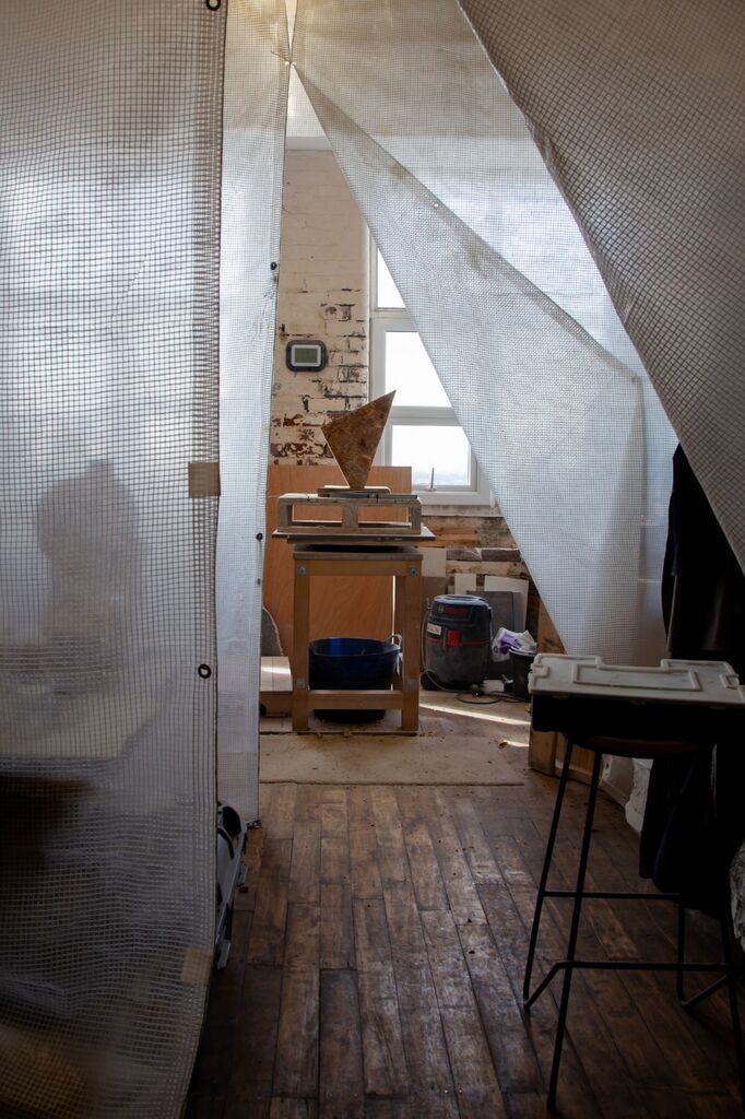 View through the 3 rooms to the carving area