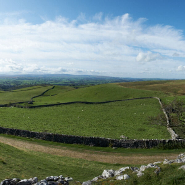 Panoramic view of Ingleton area Cumbria