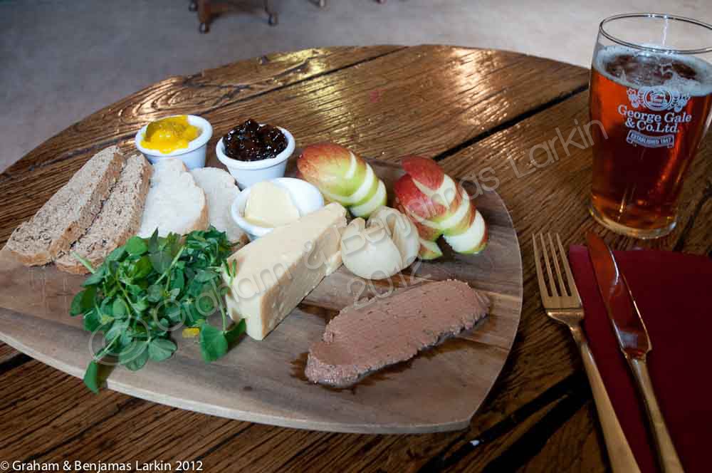 Ploughmans lunch at the Red Lion Chalton Hampshire