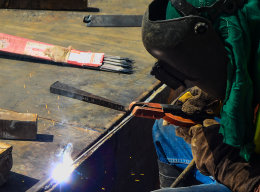 Welder at work