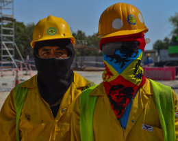 Thai construction workers