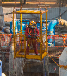 Diver returning from the Deep Shaft
