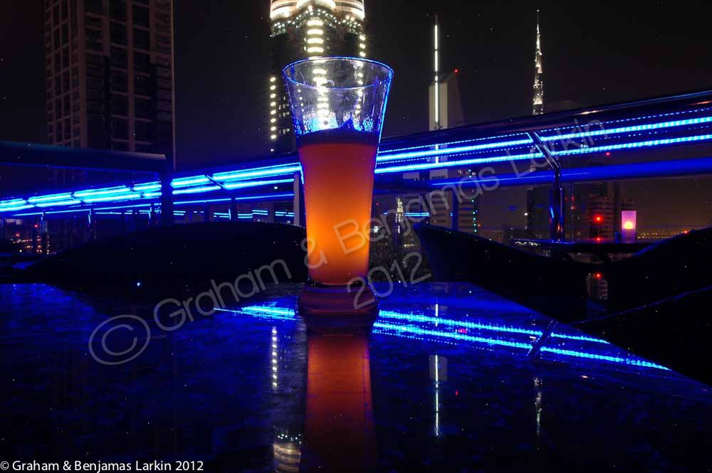 A cool beer at the Level 43 Bar Sheraton Four Points Hotel