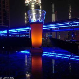 A cool beer at the Level 43 Bar Sheraton Four Points Hotel