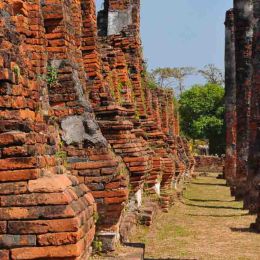 Ancient brick pillars
