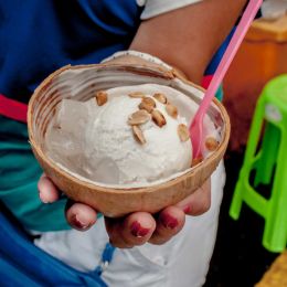 Ice cream in Coconut Shell