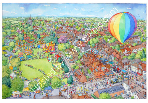 Aerial illustration of Hurstpierpoint