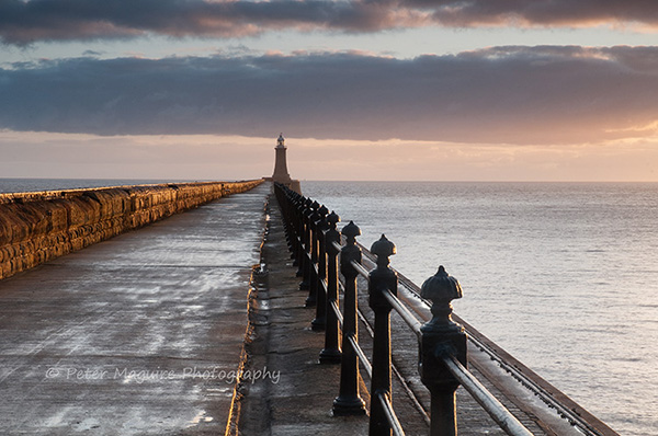 Tynemouth pier at dawn