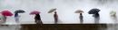 Umbrellas In Fog by Christine Marshall