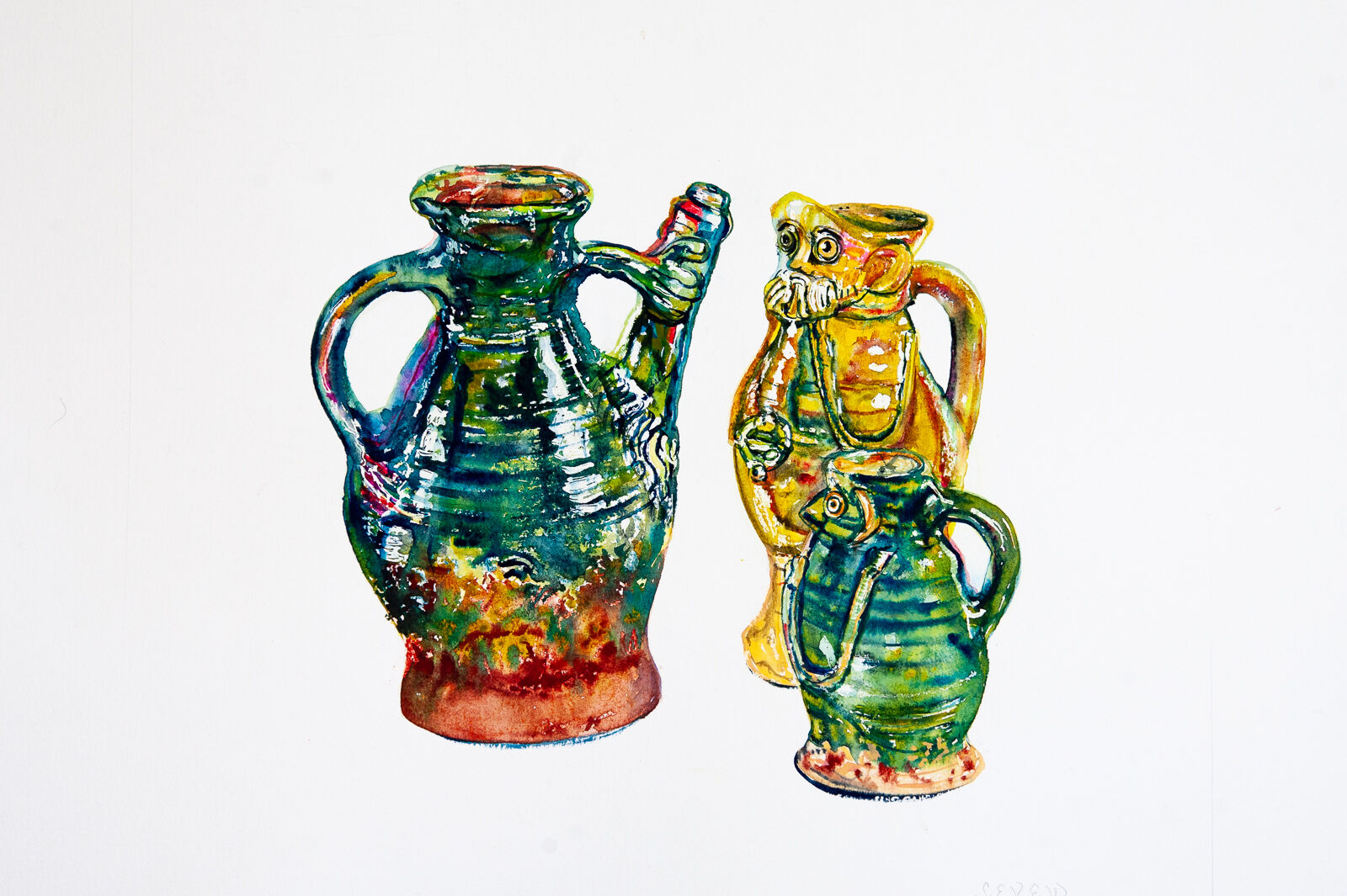 Still life medieval pots