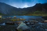 First rays hit Llyn Idwal