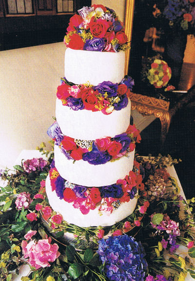 Colourful cake decoration