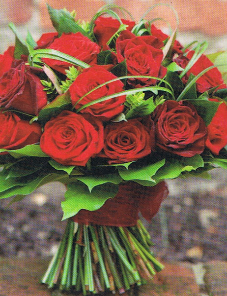 Red rose hand-tied