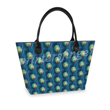 Peacock Multi light Tote bag