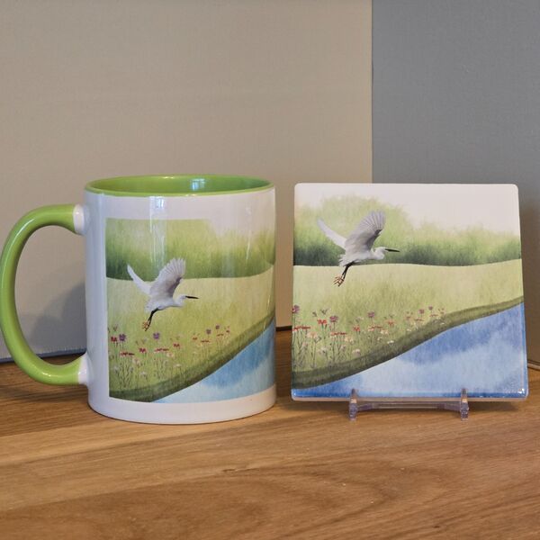 Wildlife mug and coaster set