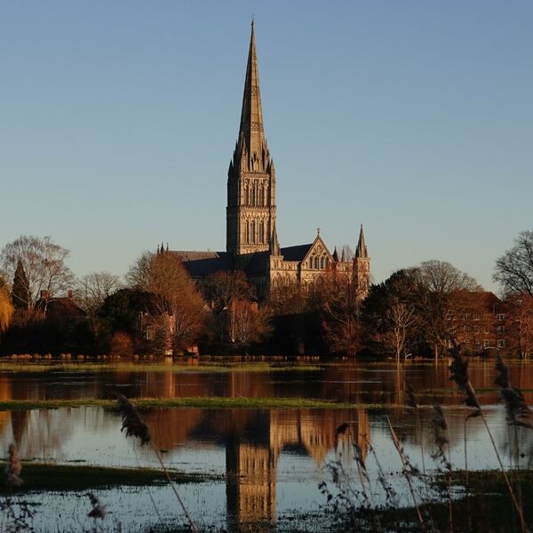 Salisbury Cathedral 3 Salisbury Cathedral in flooded water meadows