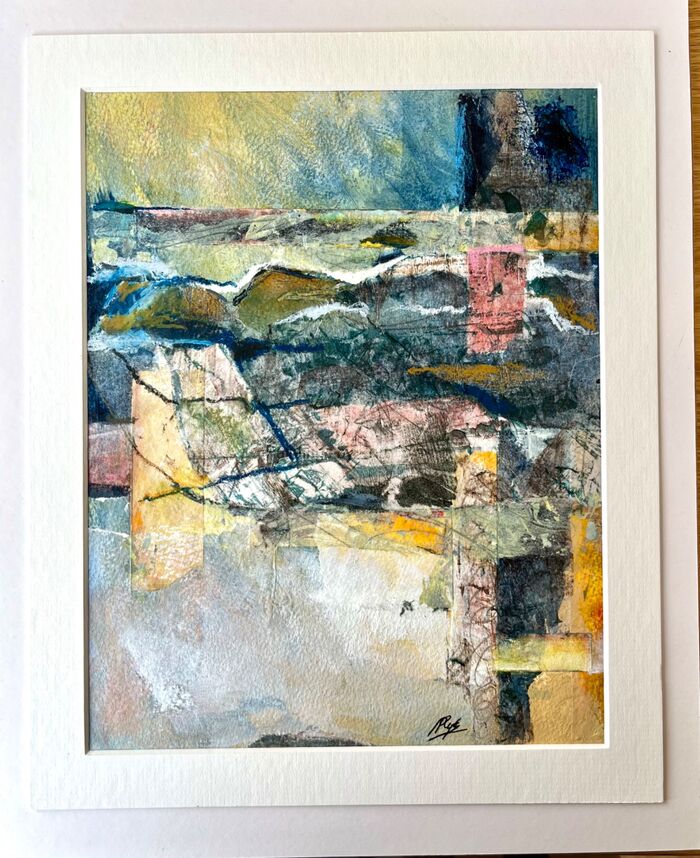 Beyond the Waves - acrylic collage SOLD