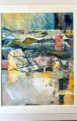 Beyond the Waves - acrylic collage SOLD