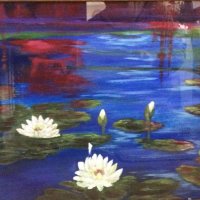 Water Lillies at Sunset