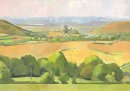 Corfe Caste from Kingston, A Spring Evening