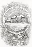 Morton House in Snowstorm