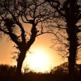 Sunset, Whitchurch down December 2016