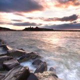Moody Sunset over Peel Castle