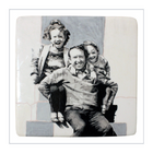 ANNETTE AND CATHERINE WITH THEIR DAD