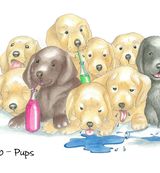 Alco-Pups - Blank Card
