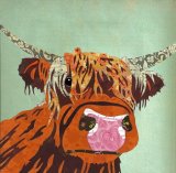 Highland Cow - Animal Collage by Clare Thompson