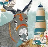 Donkey - Animal Collage by Clare Thompson