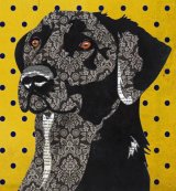 Black Labrador - Animal Collage by Clare Thompson
