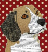 Beagle - Animal Collage by Clare Thompson