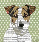 Jack Russell - Animal Collage by Clare Thompson