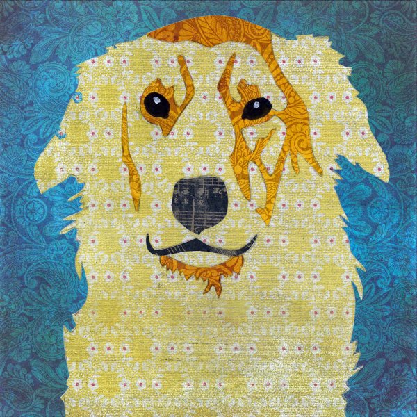 Golden Retriever - Animal Collage by Clare Thompson