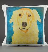 Golden Retriever Cushion by Clare Thompson