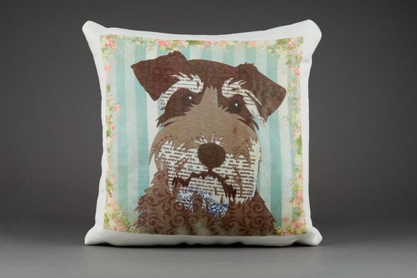 Schnauzer Cushion by Clare Thompson