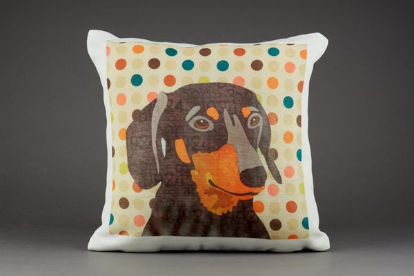 Dachshund Cushion by Clare Thompson
