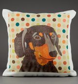 Dachshund Cushion by Clare Thompson