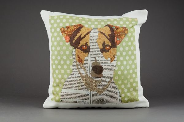 Jack Russell Cushion by Clare Thompson