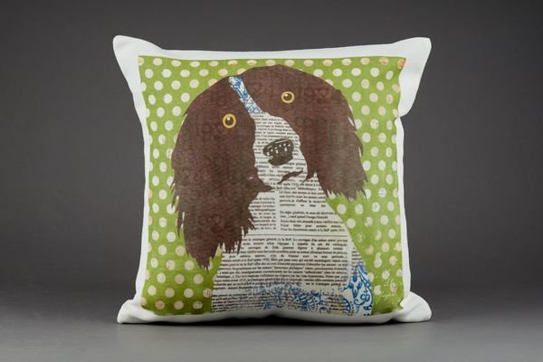 Spaniel Cushion by Clare Thompson
