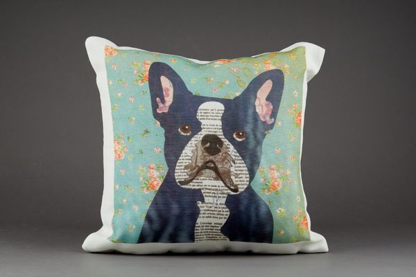 French Bulldog Cushion by Clare Thompson