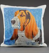 Basset Hound Cushion by Clare Thompson